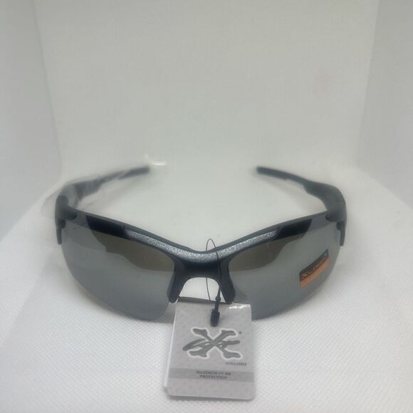 X-Loop Wrap Semi-Rimless Mens Shades Sunglasses - Picture 2 of 3